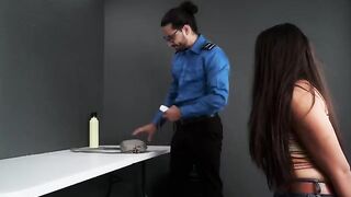 TSA agent found a toy in the bag and fucked with Latina