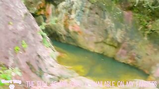 Kinky girl has sex in waterfall and at zoo cafe during her trip