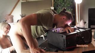 Real couple fucked in a quickie session with a passionate finish