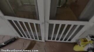 Cheating wife entertains her husband's friend in the kitchen