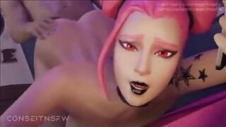 Hot compilation with the hottest 3D anime girl from Fortnite Haze