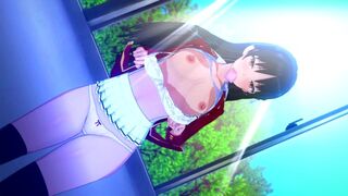 Suzune Horikita wants to have sex with you in a hentai classroom scene