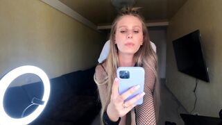 The cute girl fucks with a stranger on the phone