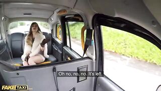 A naughty ride with a cabbie and a British hottie