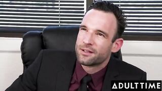 April Olsen gets her juicy ass pounded by boss’s huge cock in the office