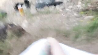 A girl was fucked on the public beach by a stranger