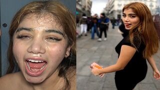 Submissive Latina teen picked up on the street for rough sex