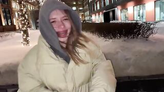 A babe was picked up on the street and fucked without a condom, no strings attached
