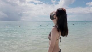 A petite Asian beauty got intimate with her boyfriend in a sensual preview