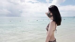 A petite Asian beauty got intimate with her boyfriend in a sensual preview