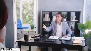 The reformed bad girl Willow is getting fucked by her potential boss in ass