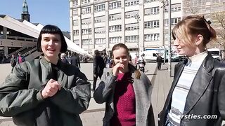 Three hot lesbians have a great lesbian threesome sex