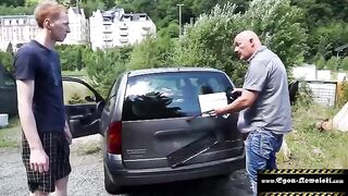 Outdoor group sex with four participants, featuring intense action and a wild finish