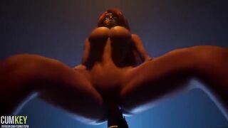 Big Boobs Slut gets fucked by a huge monster cock in 3D