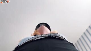 A girl arranged a humble surprise and sat on my face in a police suit, showcasing raw passion