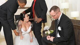 Payton Preslee's wedding day turned into a wild threesome session
