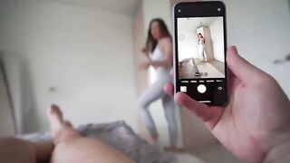 The final payment to the photographer from a stunning young model