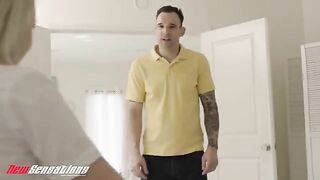 Young babe Britt Blair fucked hard by her stepdad in a steamy scene