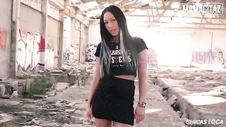 Brunette babe Deborah Diamond enjoys public sex with strangers