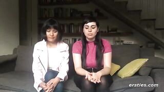 Two lesbian friends enjoy passionate sex with a strapon