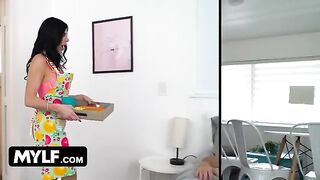 Perfect housewife Piper Press gets fucked hard in the kitchen by horny husband