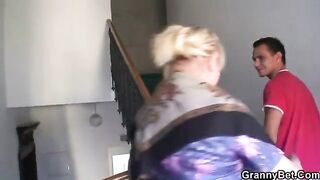 Freckles mature with big tits rides cock like a real pro