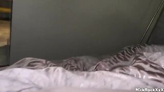 A friend's daughter with a huge hairy ass gets fucked hard on his bed