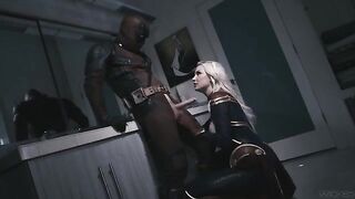 Deadpool fucks hot Captain Marvel in an intense scene