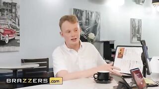 A bored waitress with a big ass tries to earn some extra tips