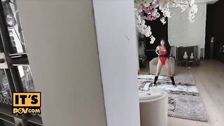 Skinny babe Brenna Sparks seduces stepdaddy’s mistress in steamy scene