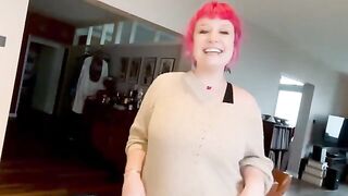 Proxy Paige is cooking up some pasta for a spicy solo session