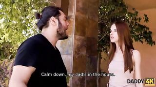 A beauty got acquainted with the father of her boyfriend in a steamy setup