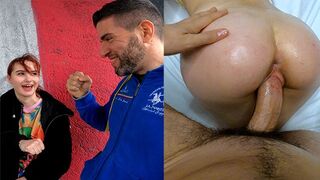Submissive Russian teen gets fucked on the street by Antonio Mallorca, a Spanish actor known for his intense performances and impressive physique, who often picks up strangers for steamy encounters in public