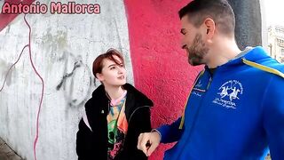 Submissive Russian teen gets fucked on the street by Antonio Mallorca, a Spanish actor known for his intense performances and impressive physique, who often picks up strangers for steamy encounters in public