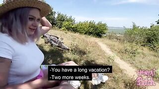 A young girl has sex with a stranger in the park, showcasing raw passion