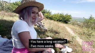 A young girl has sex with a stranger in the park, showcasing raw passion