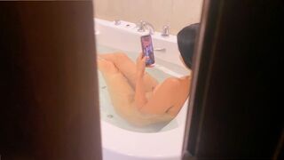 I saw my stepsister naked in the Jacuzzi and we had hard sex