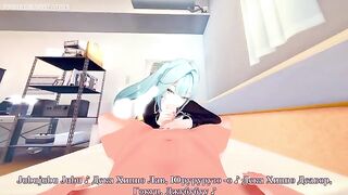 Hentai Genshin Impact with Faruzan and a beautiful girl in 60fps