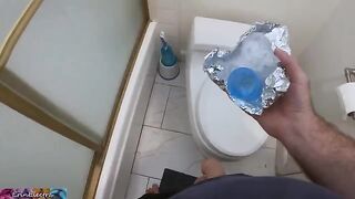 A curvy step mom helps her stepson to get a sperm sample