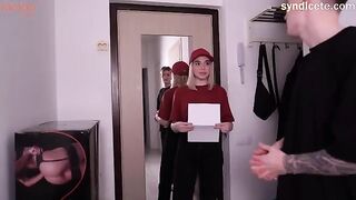 The delivery girl is not always a boy, sometimes she can be a seductress