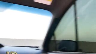 Pervert dude fucked slutty teen in the car, she gave him a deepthroat blowjob