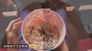 Naughty lady Tina Fire gets her pussy smashed by Jordi El in the popcorn machine