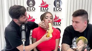 The interview with Elo Podcast ended in a messy way and with a cumshot