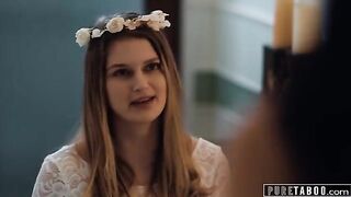 The bride-to-be couldn't resist and gave in to her lesbian desires