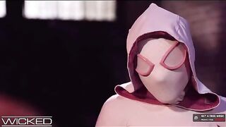 Spiderman fucks Gwen Stacy after eating her wet pussy in this hot parody