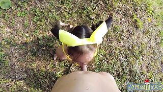 A hot Japanese girl is tenderly fucked outdoors in this uncut video
