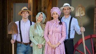 Two step moms in a row got banged by young Amish guys