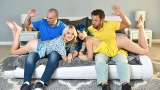 Step daughters get spanked and fucked by their daddies