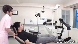 Skinny dentist Mao Chinen gets creampied by her patient on JAVHub