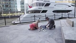 A British PAWG gets horny when she sees a lot of money to fuck a stranger